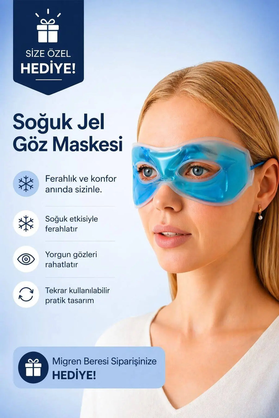 Çift Etkili Jel Kompres Başlık (Sıcak & Soğuk)